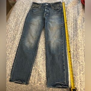 GAP Women's Cheeky Straight High Rise Blue Jeans